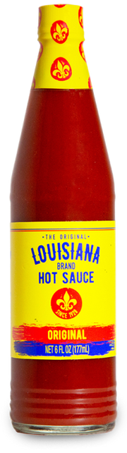 The original Louisiana Brand Hot sauce, The original Louisiana Brand Hot sauce bottle, Since 1928, Flavor: Original, Net 6 FL OZ (177ML)